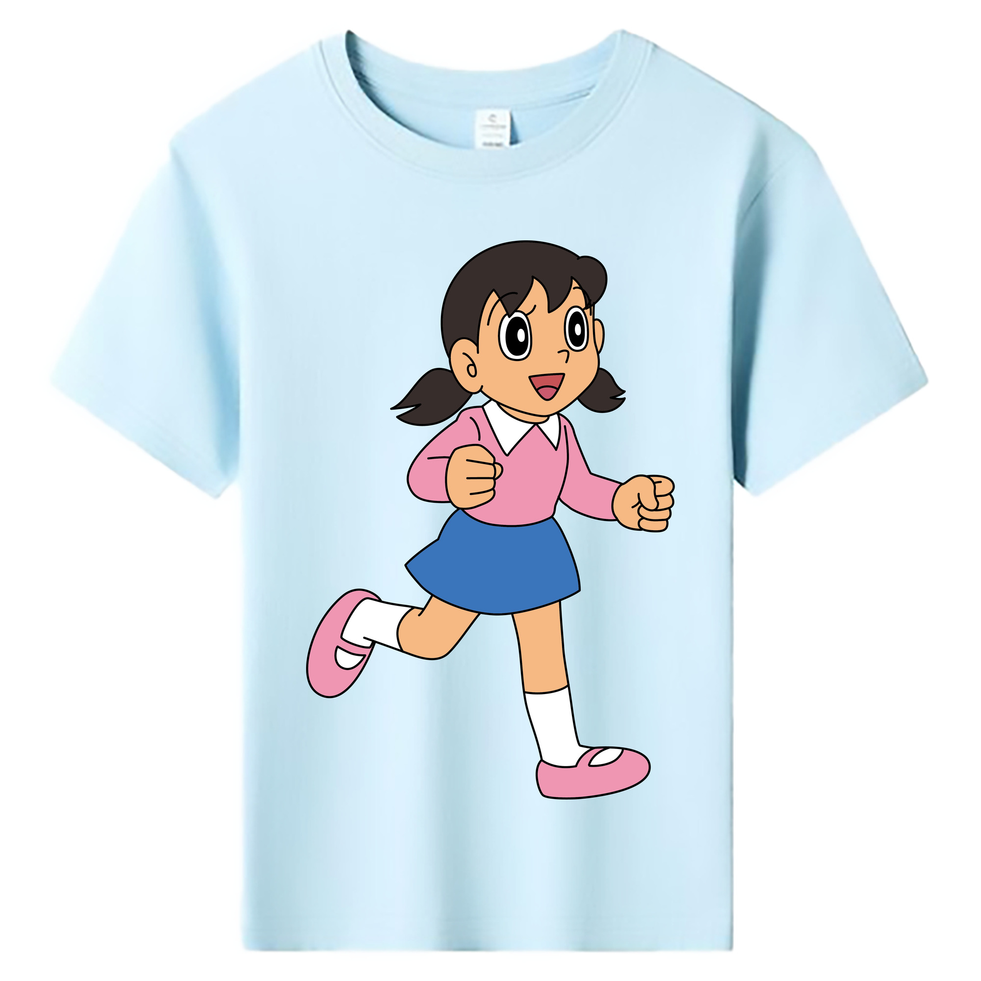 （画像用） ドラえもん みなもと しずか Doraemon Shizuka Minamoto 綿100％キッズTシャツ（フロントプリント）